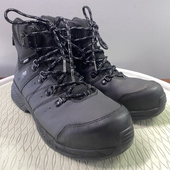 Timberland Switchback Women's Black Composite Safety Toe Waterproof Boot Sz.7.5W - Picture 1 of 12